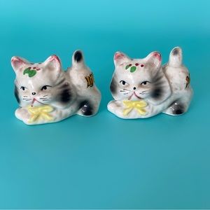 Vintage cat salt and pepper shakers kitten 1960s